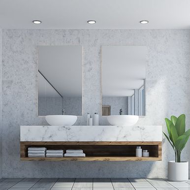 baño de granito gris