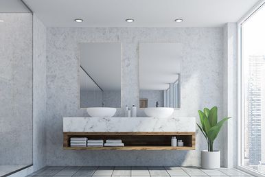 baño de granito gris